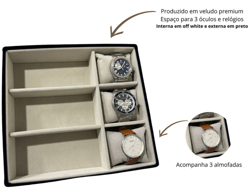Organizador de Óculos e Relógios Macau